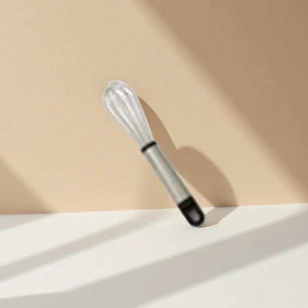 Silver stainless steel egg beater, household manual blender, kitchen baking tool Silver stainless steel egg beater, household manual blender, kitchen baking tool